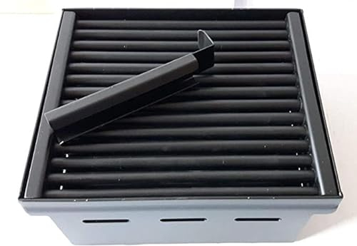 GRIGLIA FUOCO VARIE MISURE + CASSETTO RACCOGLI CENERE PER COSTRUZIONE CAMINO BARBECUE (31,4 x 26 cm)