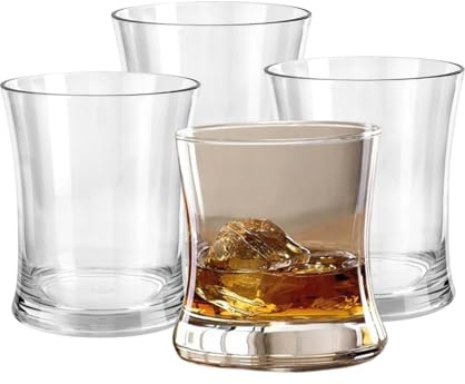 HOMESHOPA Premium Plastic Tumbler-240ml (9oz), 4 Pack Clear Drinking Glasses, Sturdy & Reusable Stackable Clear Water Cups, Dishwasher Safe