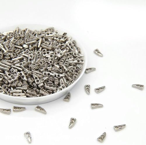 100 Stück 6 mm Super-Mini-Horn-Knebelknöpfe Metall Silber Bronze Puppenkleiderknöpfe Kleine Knöpfe für Puppenkleidung-Silber-6 mm 100 STK