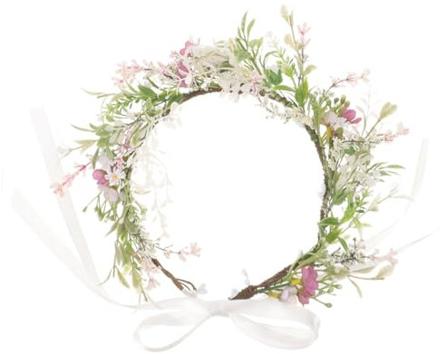 MUSISALY Künstliche Blumenkrone Frischer Kranz Stirnband Braut Hochzeits-kopfschmuck Mit Blumen Und Blättern Für Damen Accessoires