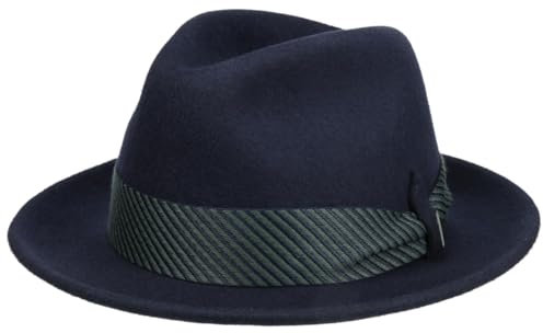 Stetson Playerhut Wollhut Herren Outdoorhüte Wasserdicht Herbst Winter dunkelblau XL (60-61 cm)