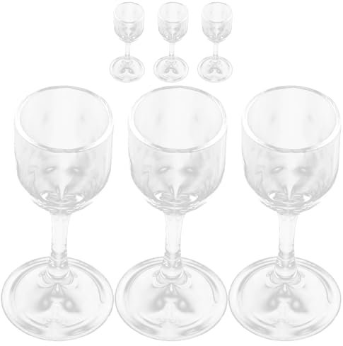 Cabilock 6piezas Copas De Vino Blanco Copas Pequeñas De Vidrio Para Licores Vaso De Vidrio Transparente y Multifuncional Para Fiestas y Uso Casa