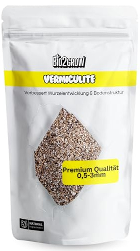 Bio2grow Vermiculite 5L - Natürliches Pflanzsubstrat Bodenverbesserer Feuchtigkeitsspeicher
