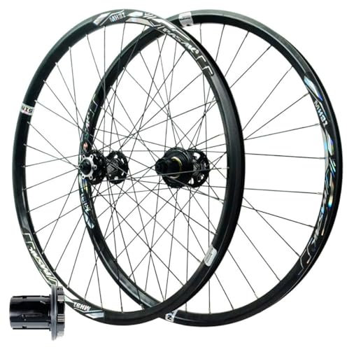LPYDWZ MTB Radsatz 26 Zoll 27,5 Zoll, Doppelwandige Aluminiumlegierung 360 Sounds for AM/DH Mountainbike Räder Scheibenbremse 29 Zoll 7-12 Gang Kassette(15 * 100MM/12 * 142MM,24 inch)