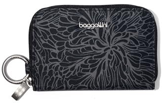 Baggallini Deluxe Card Case - Lightweight 5.5x3.3 RFID Protected Womens Wallet Card Holder