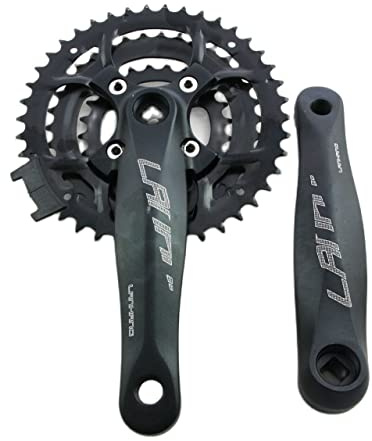 YUCHUANGYE Kurbelgarnitur 7/8/9 Geschwindigkeit 24-34-42T Mountainbike-Kurbel 170mm Aluminiumlegierung MTB Kurbel-Quadrat-Loch-Kettenrad-Kettenrad-Fahrrad-Zubehör Fahrrad Kurbelgarnitur