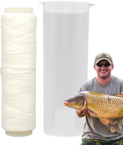 Fil Élastique de Pêche en Mer - Fil à Ligaturer pour Appâts | Ligne de Pêche Invisible en Nylon | Haute Résistance et Élasticité pour Surfcasting, Bobine de 200m / 0.2mm Indispensable pour la Pêches