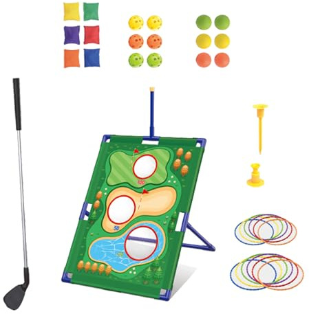 Oxtxuzdm Jeu de billard interactif pour enfants - Améliore les capacités d'observation et de réponse - Ensemble de croquet de golf
