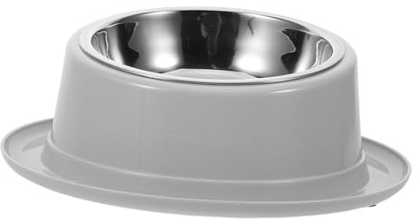 FRCOLOR Ergonomischer Katzennapf Edelstahl Schräg Gestaltet mit Rutschfestem Sockel für Bequemes Fressen Futterschale für Katzen und Kleine Hunde Stabiler Indoor Napf mit Modernem Design