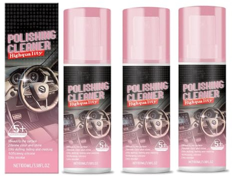 3pcs interior car cleaner, Multi Purpose Car Interior Stain Remover, Polishing Cleaner for Interior Detailing & Plastic & Rubber & Leather Cleaner