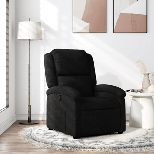 Frdhee Stillsessel Loungesessel Wohnzimmer,Relaxsessel, schwarzer Stoff,Stillstuhl für Wohnzimmer Arbeitszimmer Schlafzimmer
