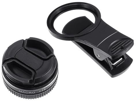 ZUNOXAZ Obiettivo Macro per Telefono 15x 37mm Lente Clip per Smartphone Anello Antiscivolo e Alta Definizione 4k per Fotografia Ravvicinata da 3-6 Cm, Accessorio per Fotocamera Cellulare