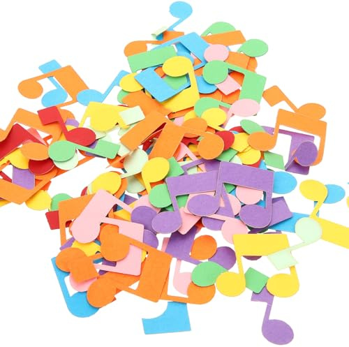 GARIOUANS 200 Pezzi Coriandoli Musica Sparsi, Ritagli di Carta Note Musicali Colorate, Decorazioni da Tavolo per Feste e Matrimoni, Arredamento Musicale per Eventi Conviviali