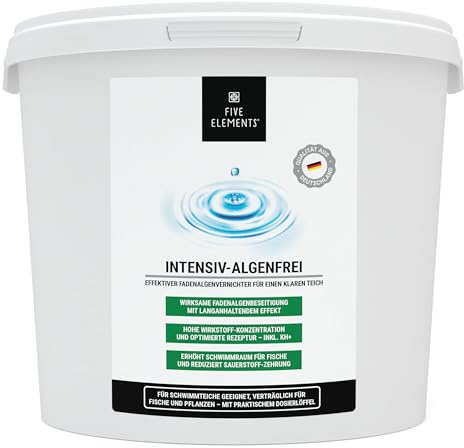 FIVE ELEMENTS® Intensiv-Algenfrei | hochwirksamer Fadenalgenvernichter für klaren Teich | für Koi-Teich geeignet | 5 kg