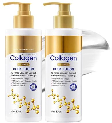 Liftaria Collagen Body Lotion,Anti Falten Kollagen Körperlotionen,Straffende Bodylotion Damen mit Feuchtigkeitspflege,Kollagen-Lotion zur Straffung der Haut am Körper für Trockene Haut,300ml (2PC)