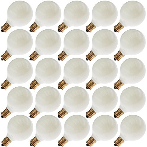 Industrial Performance 10G12/W 130V, 10 Watt, G12.5, Candelabra Screw (E12) Base Globe Light Bulb (25 Bulb)