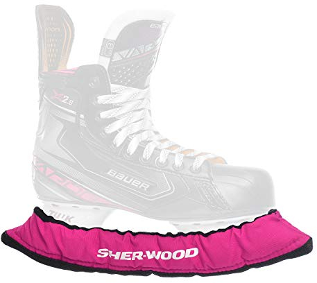 Sherwood Unisex SHER WOOD Junior Pro Eishockey elastische Kufenstr mpfe f r Kinder Eishockey Schlittschuhe 2, rosa, Einheitsgröße EU