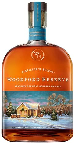 Woodford Reserve Edición Festiva de Whiskey Bourbon Kentucky Straight - Botella de 1 Litro