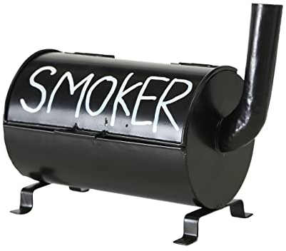 Boltze Aschenbecher Smoker (Sturmaschenbecher aus Metall, 20x10 cm, Geschenkidee für Raucher, Farbe schwarz) 1011188