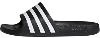 adidas unisex-adult Adilette Aqua Slides Black/White/Black 10