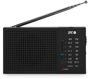 SPC Jetty Lite – Radio portátil, tamaño Compacto, Gran dial analógico, Radio Am/FM, Estilo Elegante, Altavoz de Gran tamaño