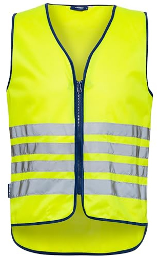 ABUS Warnweste Lumino Reflex Vest - Sicherheitsweste für bessere Sichtbarkeit bei Tag und Nacht - für Erwachsene - mit Reißverschluss - Größe XL