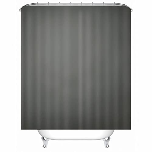 Shower Curtains Polyester, Duschrollo Um Die Ecke 165X180cm Duschvorhang Monochromes Design Dunkelgrau Waschbar Wasserdicht