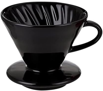 AOOPOO Ceramic Pour Over Coffee Dripper V-Shaped Ceramic Pour Over Coffee Dripper, Porcelain Cone Filter for Home, Cafe, Restaurants