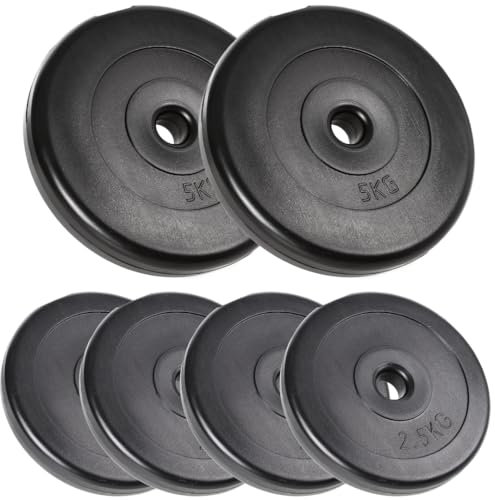 A2Z SPORT® Set di Dischi Palestra 30mm: 2x5kg+2x10kg / 4x2,5kg+4x5kg / 2x5kg+4x2,5kg / 2x5kg+2x2,5kg - Set di Dischi Pesi Palestra in Totale 30kg/20kg/15kg - Weight Plates per Manubri e Bilancieri