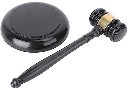 VILLFUL Judge Hammer Wooden Auction Hammer Base Judge Gavels for Ceremonial Use