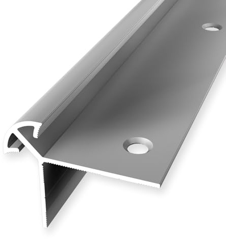 Treppenkantenprofil 36 x 46 x 2500 mm Winkelprofil Aluminium Glatt Versenkt Gebohrt Silber Einfasshöhe 11 mm Küberit