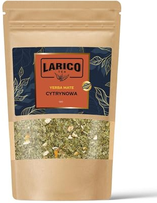 LARICO Yerba Mate Limone 50g / Tè Mate Fruttato/Tè Mate Tisana Miscela di Frutta/Con Aggiunta di Scorza di Limone/Ideale per Principianti