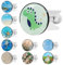 kurkip Universal Waschbeckenstöpsel 40mm Chrom Abflussstopfen – aus Messing, Einstellbare Gummi Stöpsel Waschbecken, Geeignet für Alle Waschbecken und Bidets, Rostfrei & Dicht, Dinosaurier