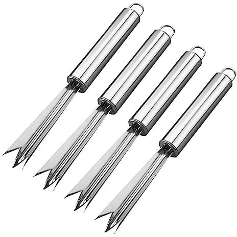 IMIKEYA 4piezas Peladores De Piña De Acero Inoxidable Removedor De Ojos De Piña Para Cocina