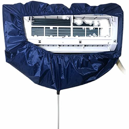 WJFTODAY Housse de Nettoyage pour climatiseur Housse de Nettoyage pour climatiseur, kit Dur climatiseur Mural, Sac de Protection pour Le Lavage de la poussière avec Tuyau de vidange de 2,8 m (Bleu 1)