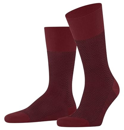 FALKE Airport Herringstripe M So laine coton unies 1 paire, Chaussettes Homme, Rouge Ingle 8077, 39-42