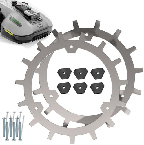 Punte per MAMMOTION YUKA Mini – Acciaio inossidabile – Sbavatura – 6 X vite in acciaio inox miglioramento della trazione per robot tosaerba – robot tosaerba