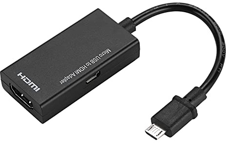 Adaptateur Micro USB vers HDMI,Adaptateur Micro USB vers hdmi Adaptateur 1080P,Son stéréo 8 canaux Large compatibilité pour téléphone Android vers TV HD avec Adaptateur vidéo HDMI 5PIN