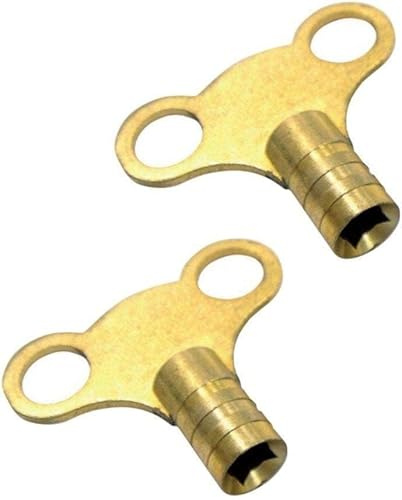 Radiator Plumbing Bleed Easygrip Key Solid Brass Vent Venting Air Valve (Pack of 2) Haynesdiscount