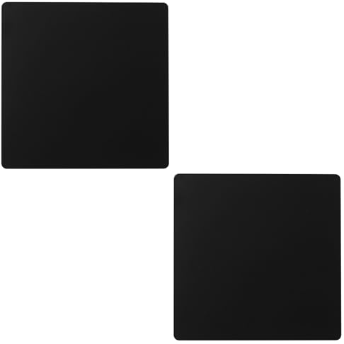 UFURMATE Blindabdeckung, Wandplatte, Kunststoff, schraubenlos, 2 Stück, 12,0 x 12,0 cm, Zweifach-Ausführung, für ungenutzte Steckdosen oder Schalter (schwarz)