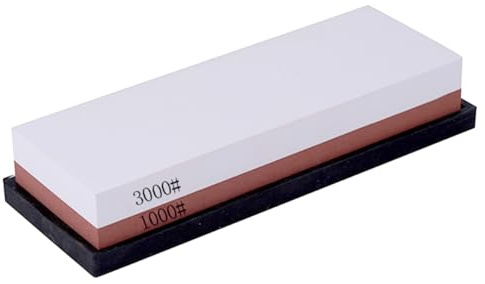 Holibanna Pierre à Aiguiser Double Face Grain Corindon Blanc pour Cuisine et Maison Affûtage Rapide Couteaux Ciseaux Haches et Outils Tranchants