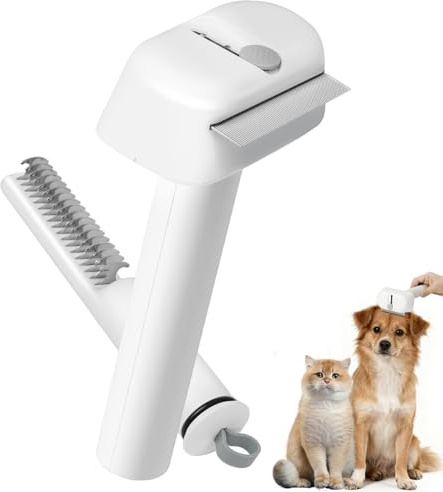 SZEE 3 EN 1 Chat Brosse Chien à Poils Longs et Courts,Peigne Multifonctionnel pour Chat Élimine les Poils Morts/Sous-Poil/nœuds,Brosse Douce pour la Peau,Adaptée à Tous les Types de Poil d'Animaux