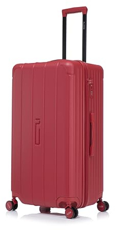 CELIMS - Valise Grande Taille 75 cm avec étagères | Cadenas TSA | ABS Ultra-Résistant | Roues 360 | Modèle 2026 | Rouge