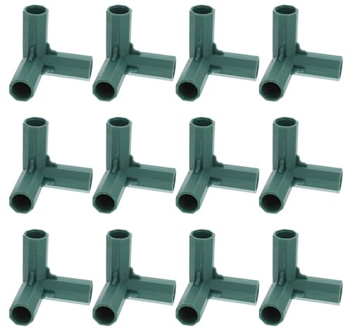 TOYZFRIENDY 12 Connettori per Tubi in Plastica a 3 Vie da 16 Mm per Telai Serra, Giunti di Collegamento Resistenti alle Intemperie, Supporti per Strutture da Giardinaggio e Accessori