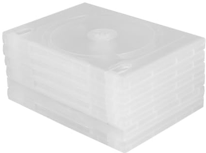 CAXUSD Custodie Trasparenti Capacità Doppio Disco Set da 6 in Pp, Design Separato Portatile per CD e Dvd per Archiviazione Multimediale Domestica