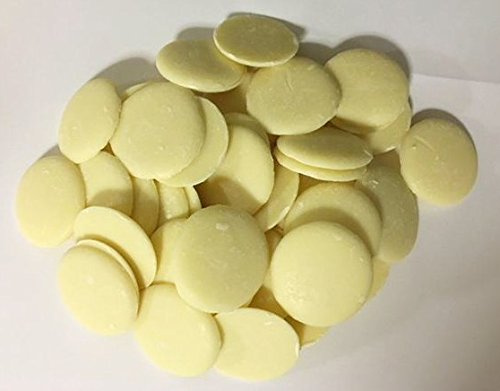 1 kg | Garantiert 100% echte belgische weiße Schokoladentropfen mit Kakaobutter zum Backen und Härten weiße Schokoladenknöpfe 29,5% Kakaofeststoffe mit natürlichem Vanillegeschmack Kochen