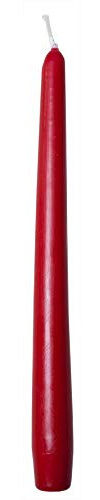Sovie CANDLES Spitzkerzen Gastronomie Ø 2,2cm x 24cm in ROT, Gastro Kerzen Tafelkerzen Leuchterkerzen Stabkerzen, 50 Stück, Brenndauer ca. 7 Std.