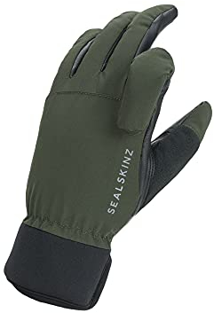 SealSkinz Unisex Wasserdichter Allwetter Schießhandschuh – Schwarz/Olivgrün, S