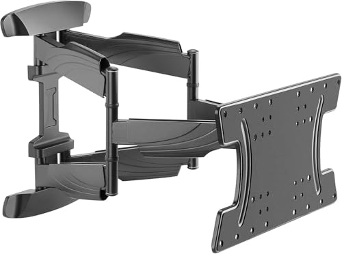 RICOO TV Wandhalterung Fernseher Halterung schwenkbar S3042 für 32-55 Zoll Fernsehhalterung Wand neigbar universal smart flach Curved Wandhalter bis 30 kg VESA 400 (200) x 200 mm