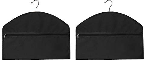 YELAIYEHAO 2 pcs Hanger Diversion Safe Hidden Pocket Safe, Fits Under Hanging Clothes with Pocket to Hide Valuables (middle, black)